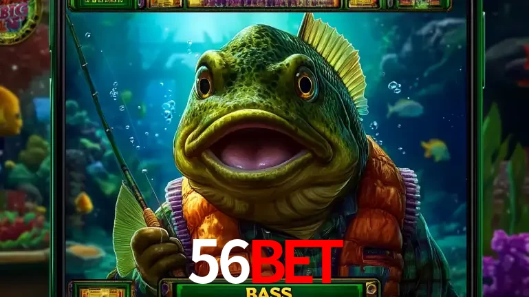 Personagem de peixe pescador do popular jogo de slot com tema de pescaria, uma das emocionantes opções de caça-níqueis para jogar e ganhar no cassino 56bet.